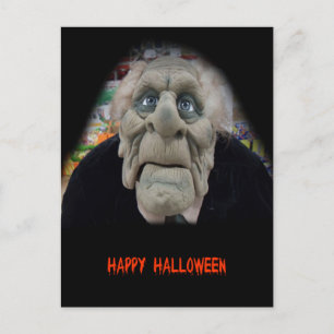 Old Man Mask in Black Background Postcard