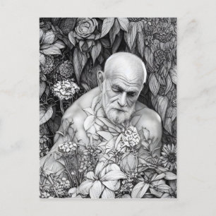 Old Man Of Plants And Flowers Digital Art   Postcard