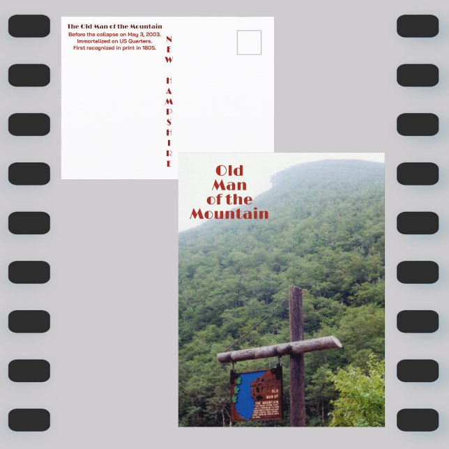 Old Man of the Mountain New Hampshire Photographic Postcard (Creator Uploaded)