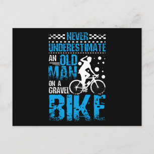 Old Man On A Gravel Bike Postcard