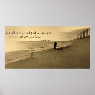 old man on beach -- verse poster