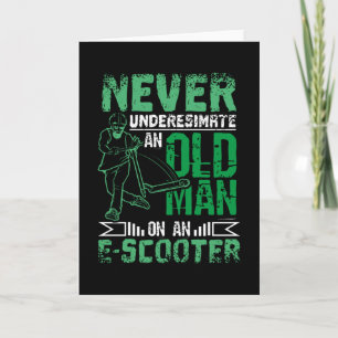 Old Man On E-scooter Card