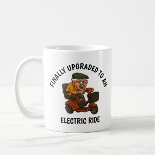 Old Man on Scooter Coffee Mug