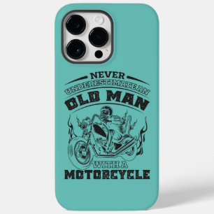 Old Man Passion for motorcycles, Funny Case-Mate iPhone 14 Pro Max Case