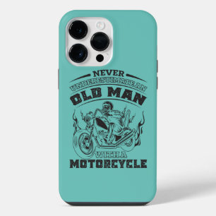 Old Man Passion for motorcycles, Funny iPhone 14 Pro Max Case