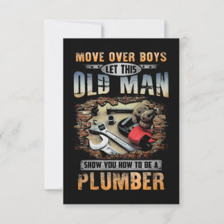 Old Man Plumber Card