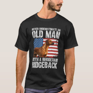 Old Man Rhodesian Ridgeback Dad Rhodesian Ridgebac T-Shirt