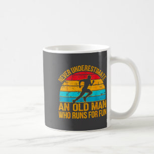 Old Man Running Humor Fitness Lover Funny Senior R Coffee Mug