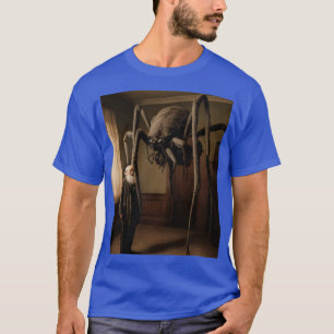 Old Man Standing Next to a Giant Spider Monster T-Shirt