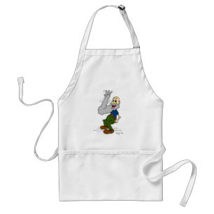 Old Man Waving Beard Apron