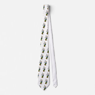 Old Man Waving Beard Cartoon Tie