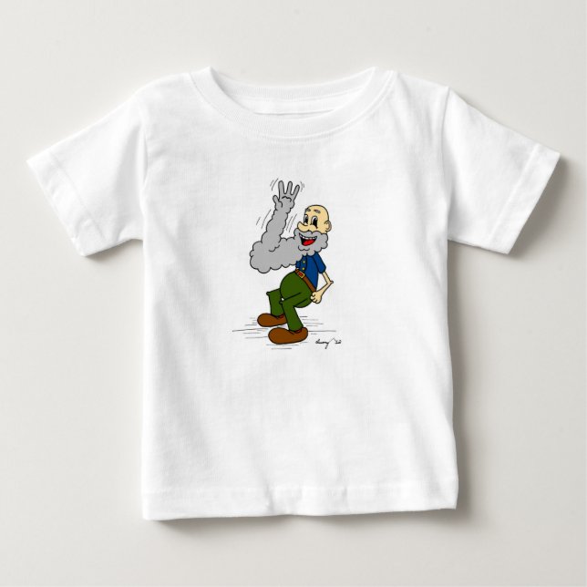 Old Man Waving Beard Infant Tee (Front)