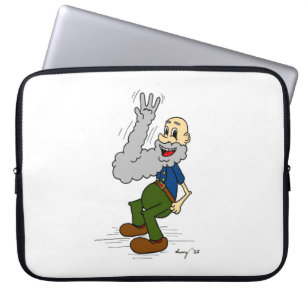 Old Man Waving Beard Laptop Sleeve