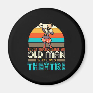 Old Man Who Loves Theatre Magnet