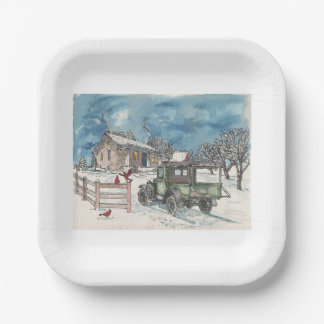 Old Man Winter Paper Plate