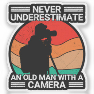 Old Man With A Camera Funny Photography