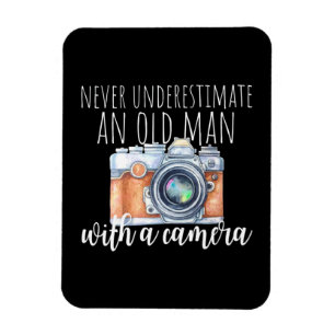 Old Man With A Camera Magnet