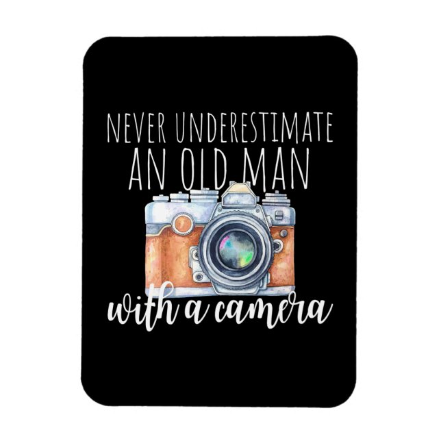 Old Man With A Camera Magnet (Vertical)