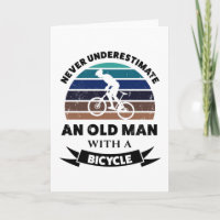 Old Man with Bicycle Funny Gift Dad