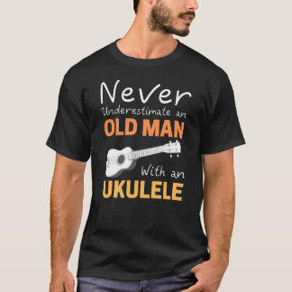 Old Man With Ukulele T-Shirt