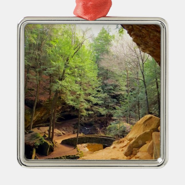 Old Man's Cave Metal Ornament (Front)