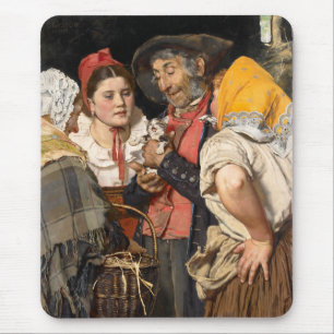 Old Man's Treasure (The Cat) (by Karl Gussow) Mouse Pad