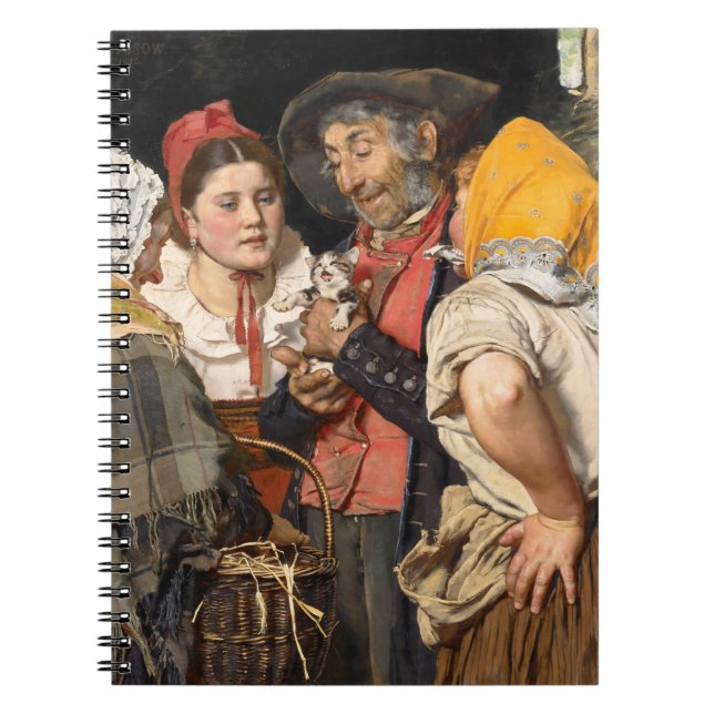 Old Man's Treasure (The Cat) (by Karl Gussow) Notebook (Front)