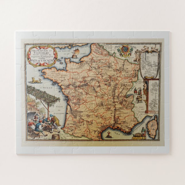 Old map of France Jigsaw Puzzle (Horizontal)