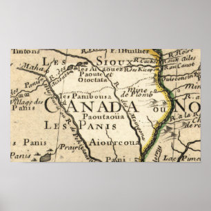 Old Map of Iowa Poster