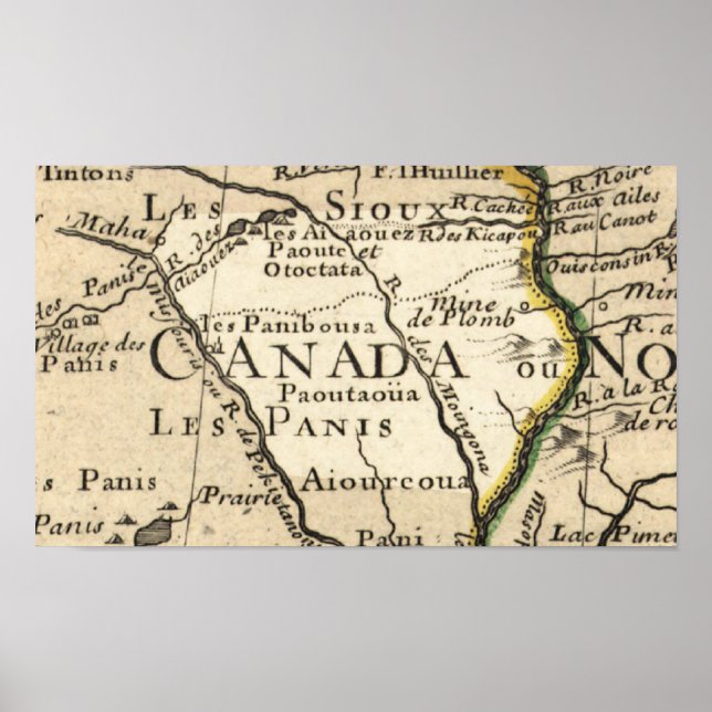 Old Map of Iowa Poster (Front)