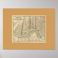 Old Map of New Orleans, LA