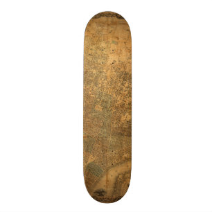 Old Map of New York City in 1852 Skateboard