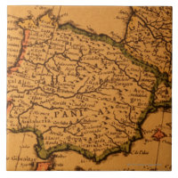 Old map of Spain