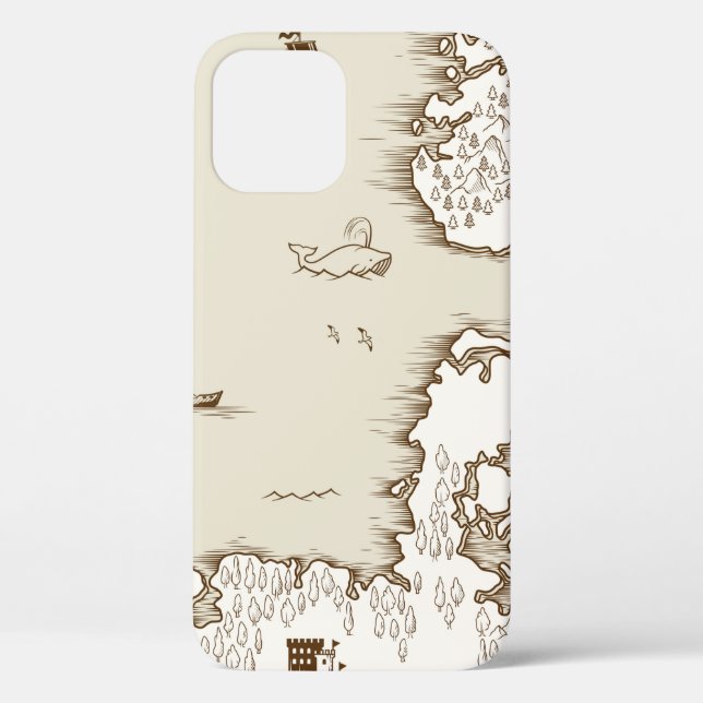 Old map of the North Sea, Britain and Scandinavia, Case-Mate iPhone Case (Back)