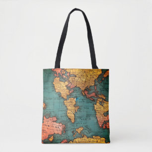 Old Map of the World Eco-Friendly Tote Bag