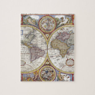 Old Map of the World Jigsaw Puzzle