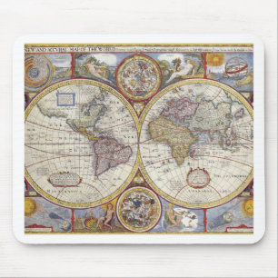 Old Map of the World Mouse Pad