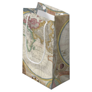 Old Map of the World Small Gift Bag