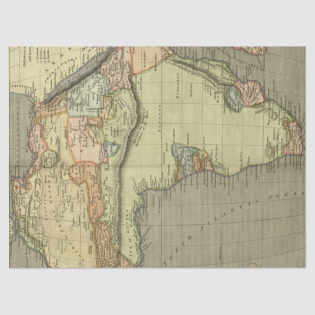 Old Map Series 1 Design 13 Tissue Paper (Front)