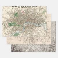 Old Maps London Paris Rome Great Cities 