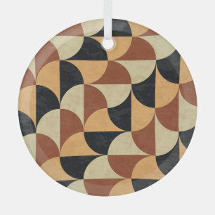 Old marble floor, geometric seamless texture. glass tree decoration