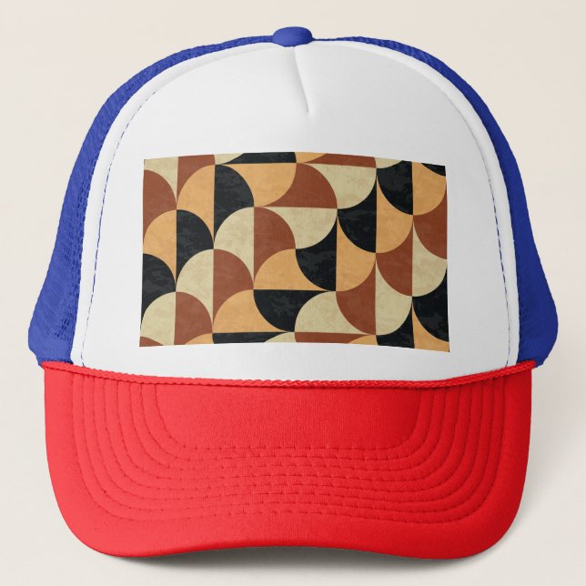 Old marble floor, geometric seamless texture. trucker hat (Front)