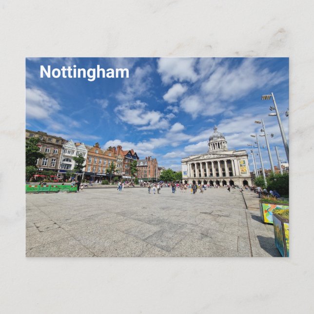 Old Market Square, Nottingham Postcard (Front)