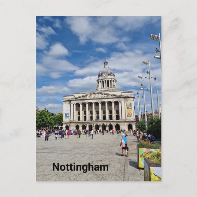 Old Market Square, Nottingham Postcard (Front)
