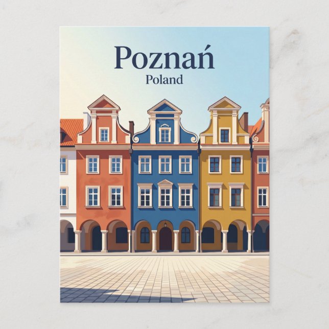Old Market Square Poland Postcard (Front)