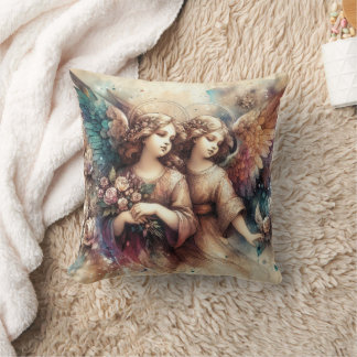 Old Master Style Angels Art Throw Pillow