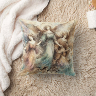 Old Master Style Angels Art Throw Pillow