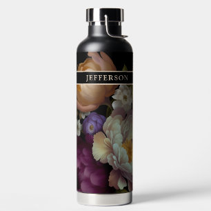 Old Masters Floral Look with Name Water Bottle