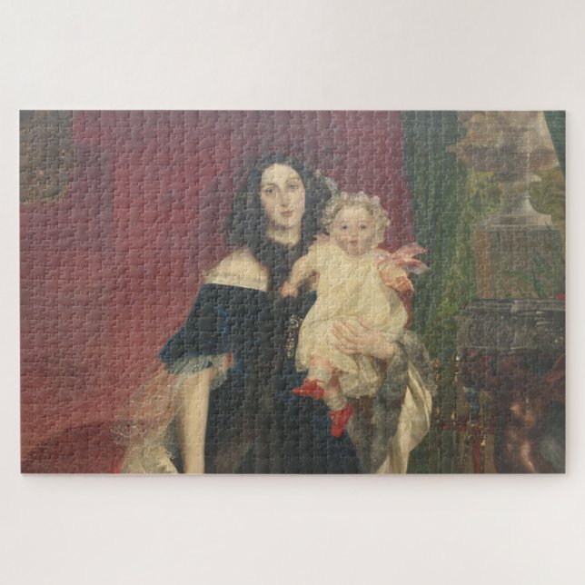 Old Masters Painting Woman Holding Baby Jigsaw Puz Jigsaw Puzzle (Horizontal)