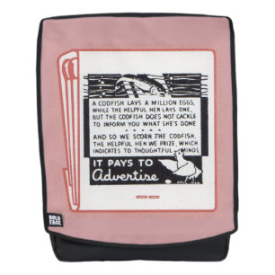 old matchbook cover It Pays to Advertise print Backpack